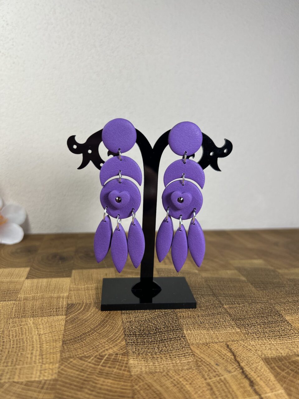 Střapec lila heart - chir. ocel