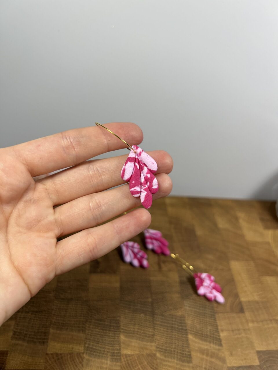 Lístečky marble pink - Obrázek 3