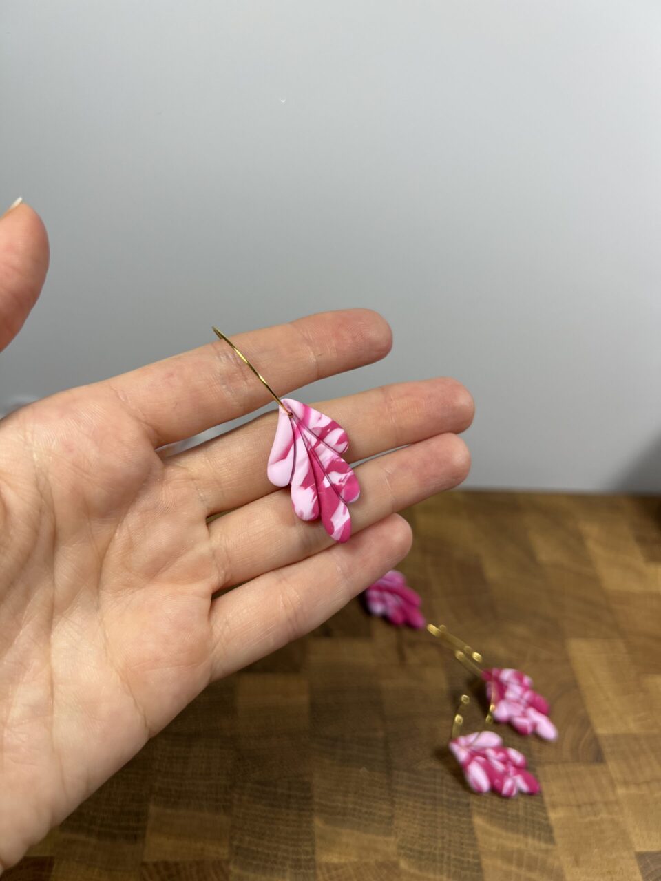 Lístečky marble pink - Obrázek 4