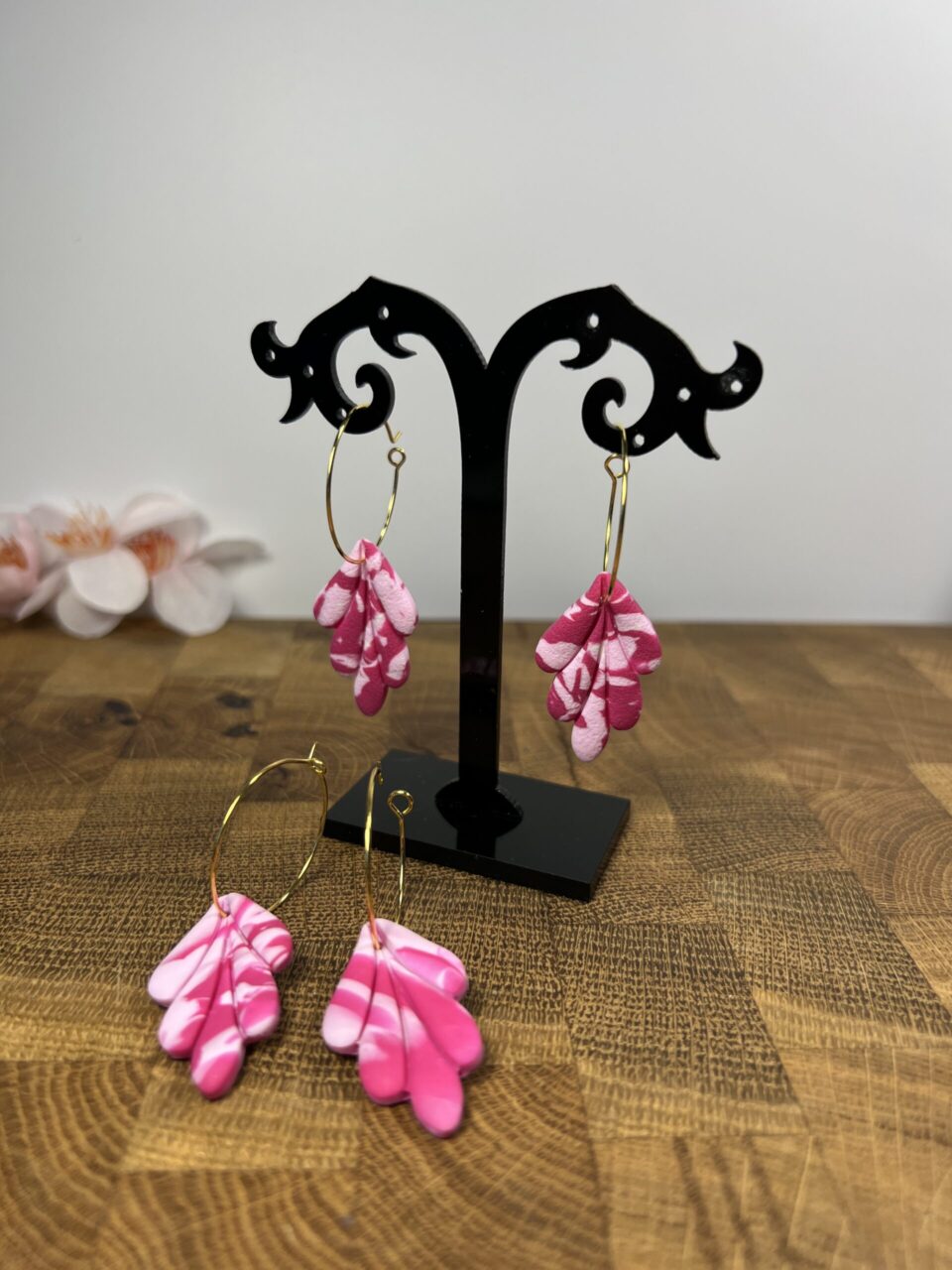 Lístečky marble pink