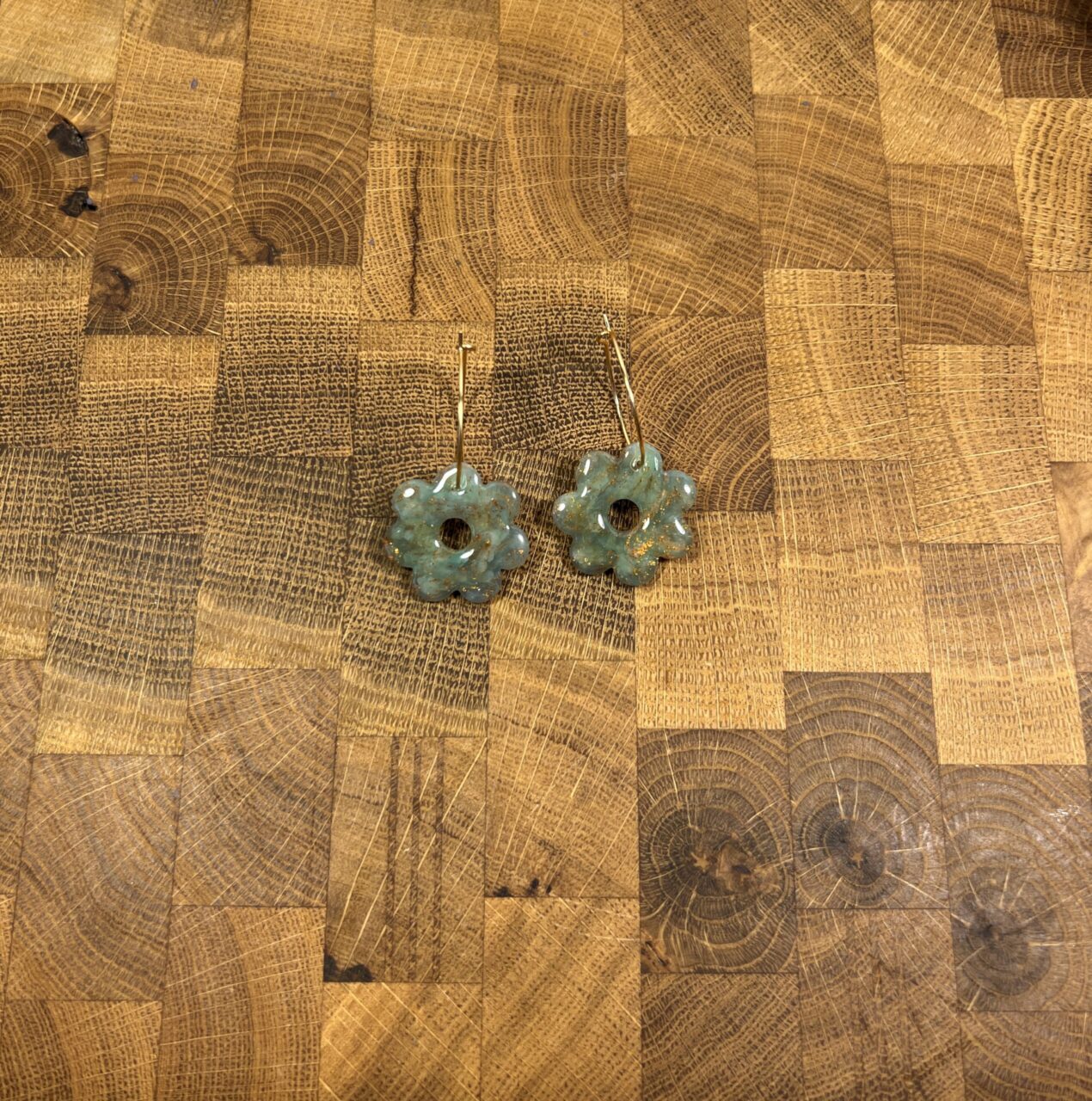 Kytička zelený křemen na zlatě - Obrázek 7