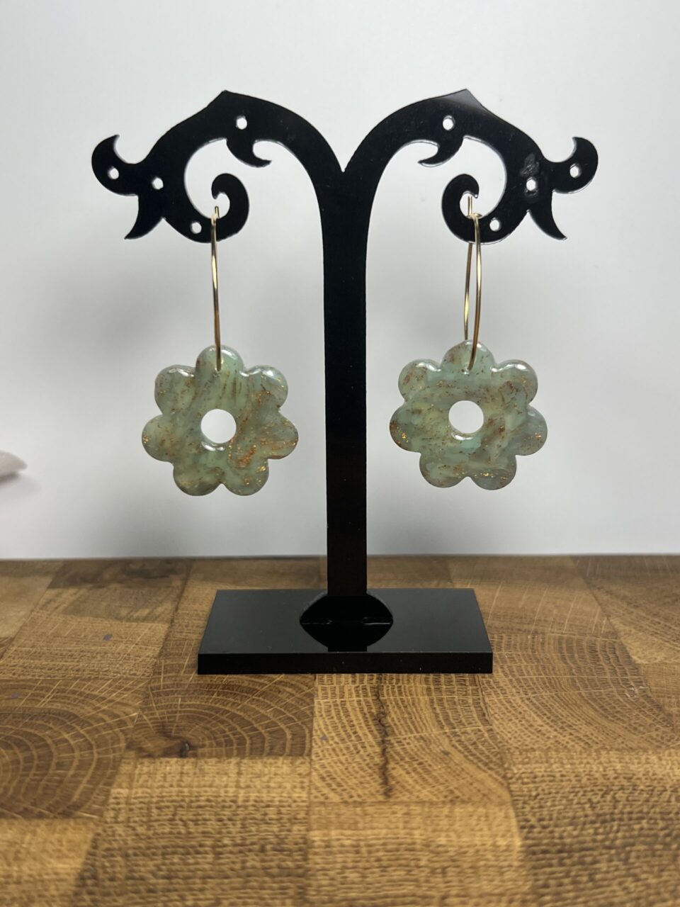 Kytička zelený křemen na zlatě