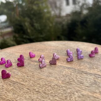 Glitter hearts