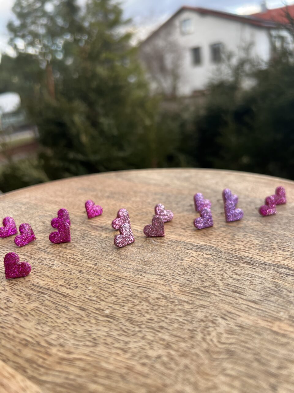 Glitter hearts